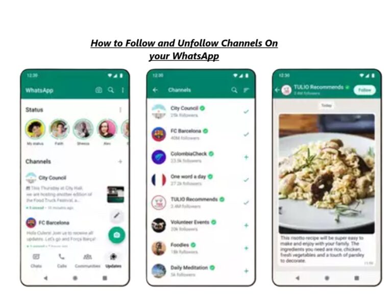 How to Follow and Unfollow Channels On your WhatsApp