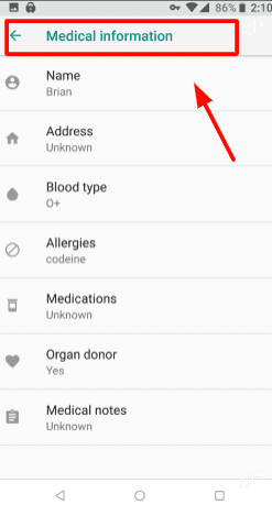 How to add medical information on your Android phone